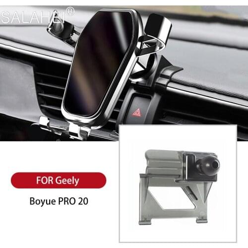 Adjustable Gravity Car Air Vent Outlet Dashboard Mobile Cell Phone Holder Reaction Clip Mount Cradle GPS For Geely Boyue PRO 20