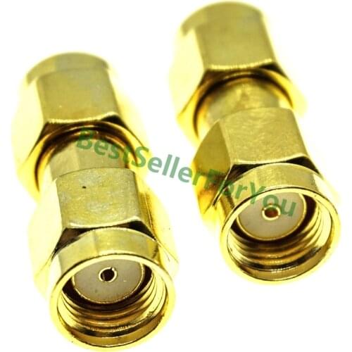 RP SMA male plug To RP-SMA male Straight RF connector Adapter New
