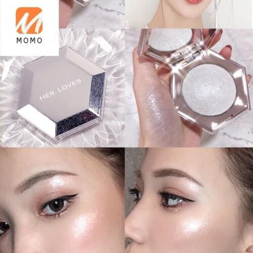Blush Highlight Makeup Palette Glitter Thin and Glittering Brightening Matte Contour Compact Nose Shadow Three-in-One Plate
