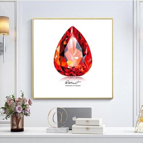 Modern Colorful Diamond Wall Art Canvas Painting Gem Nordic Art Poster and Prints Living Room Decorative Painting Wall Picture