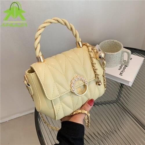 Bags for Women 2021 New Fashionable Shoulder Bags Female Messenger Hight Quality PU Leather Handbags Chain Wild Crossbody Bags