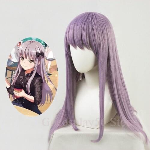 Yukina Minato Wig BanG Dream! Roselia ykn PICO Cosplay Long Straight Grey Purple Synthetic Hair Heat Resistant Adult Role Play