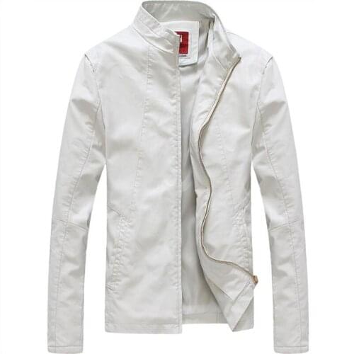 White Leather Jacket Men Spring 2021 New Leather Coat Men Short Slim Motorcycle Leather Clothing Male Outerwear