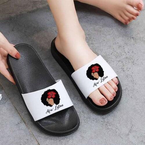 Slipper For Woman 2021 House Indoor Slipper Friends Pattern Non-slip Flip Flops Ladies Comfort Shoes Beach Sandal Female