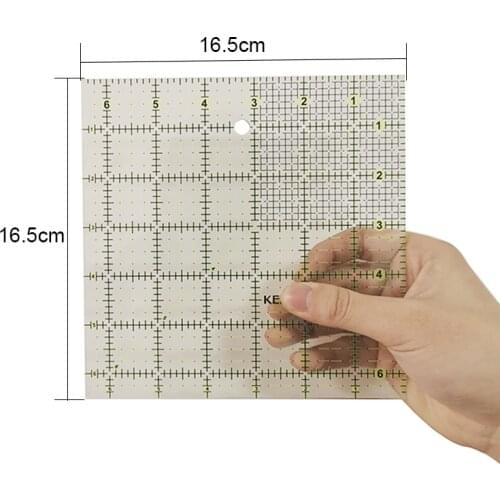 1 pcs Square Ruler DIY Hand Sewing Tool Design Cutting Patchwork Ruler Template Tool Tailoring Professional Ruler