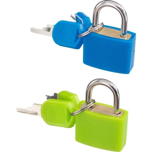 2Pack Small Padlock with Keys Suitcase Luggage Bag Security Locks Travel Accessories