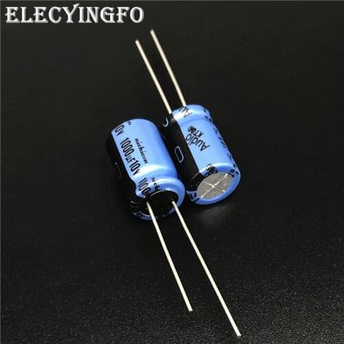 5pcs 1000uF 10V1000uf NICHICON KT Series 10x16mm 10V1000uF Audio Aluminum Electrolytic Capacitor