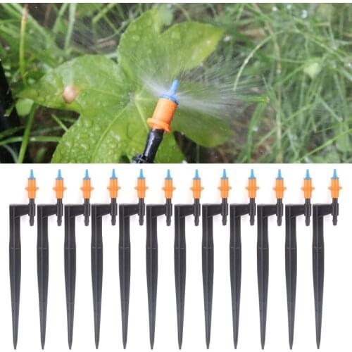 5Pcs Orange Blue Rotary Nozzle Irrigation Sprinkler Nozzle Support Spike Watering Sprinklers Stakes Garden Water Connectors