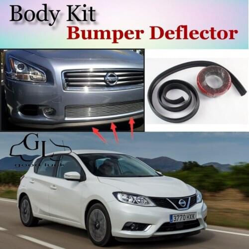 Bumper Lip Deflector Lips For Nissan Pulsar C13 2014 2015 Front Spoiler Skirt For TopGear Fans Car Tuning / Body Kit / Strip