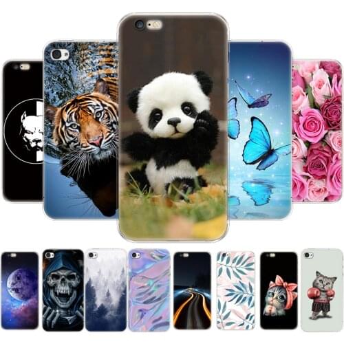 For iphone 5s 5 s se 2016 4 4s Case soft silicon tpu phone Shell Cover For Apple iPhone 6s 6 s plus Fundas coque bumper Panda