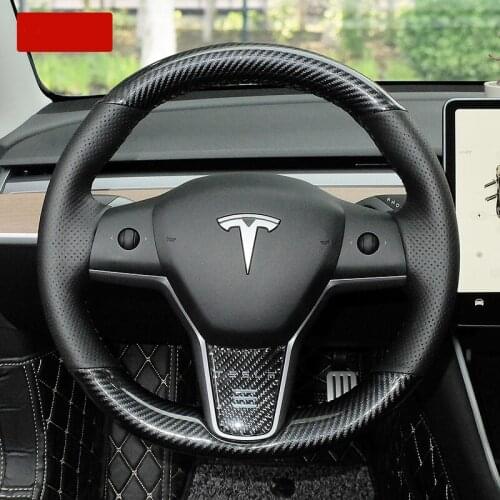DIY hand-sewn steering wheel cover fit for Tesla Model 3 Model Y Model S Model X
