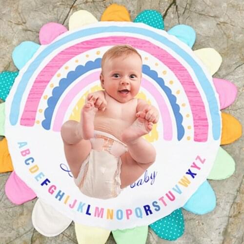 Baby Play Gym Mat Washable Blanket 120cm Large Touch Cognitive Developmental Baby Activity Play Mat for Infant Toddle 69HE