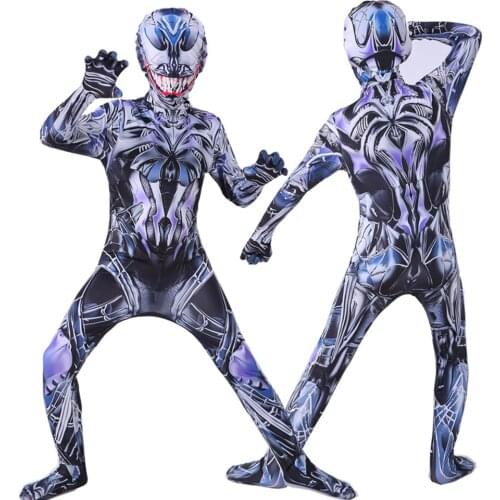 Halloween Venomen Costume Cosplay Super Heroes Costume Adult Kids Spiderboy Party Boys Bodysuits Dress