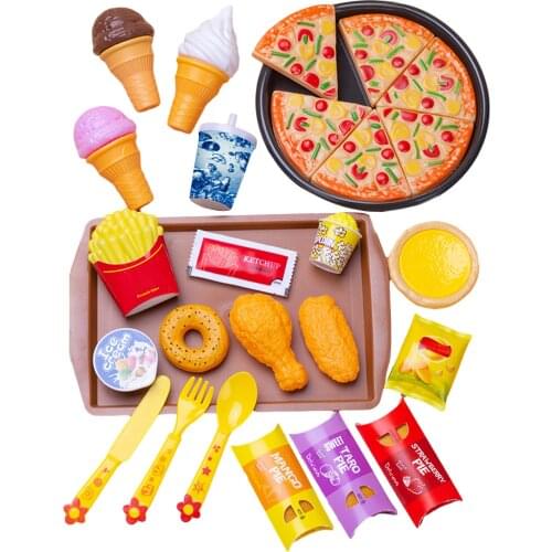 Kitchen Food Toy Set Pizza Cone Childrens Play House Kitchen Toy