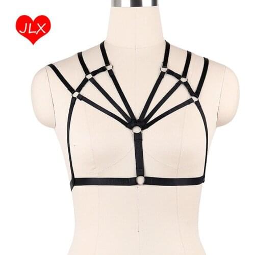 JLX.HARNESS Black Body Harness Shoulder Belt Womens Sexy Fashion Harness Honeymoon Bondage Lingerie Erotic Cage Harness Lingerie