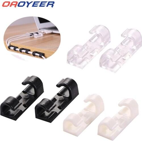 Cable Organizer Clips Cable Management Desktop & Workstation ABS Wire Manager Cord Holder USB Charging Data Line Bobbin Winder