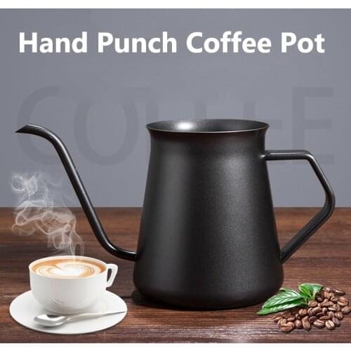 400ml Stainless Steel Coffee Tea Pot Hand Flush Pot Hanging Ear Pot Coffee Pot Thickened Mini Pot Thin Mouth Pot