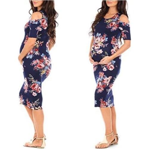 Summer New Pregnant Woman Dresses Solid Color Cotton O-Neck Maternity Dress Photography Prop Photo Shoot Ball Gown