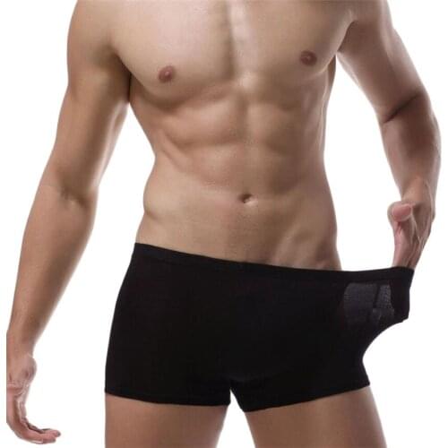 Nice price Mens Boxer Shorts medium waist large flat pants mens large pants fashion shorts