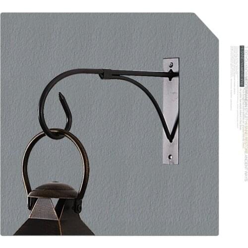 2PCS/Lot 27*15.5CM Gentel Times Metal Wall Hanging Hook For Candle Holder Hanging Lantern Balcony Flowerpot Hanger