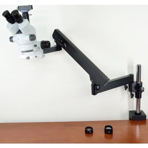 FYSCOPE NEW SMART SIMUL FOCAL MICROSCOPE 3.5X-90X ARTICULATING ARM ZOOM STEREO MICROSCOPE +38MP HDMI CAMERA