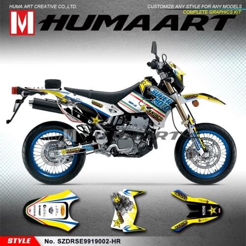 HUMAART Full Vinyl Sticker Kit for DRZ400SM DRZ 400 Enduro 1999 to 2019 KLX 400R 2002 2003 2004, Customizable