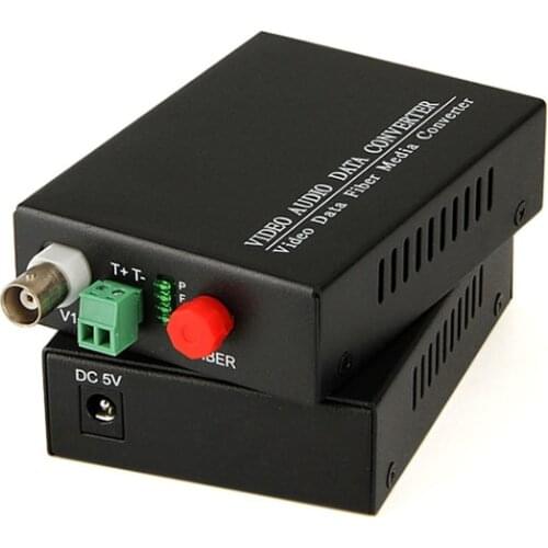 One Pair 1 Channel RS485 Return Data CVI AHD Fiber Optic To Coaxial Converter