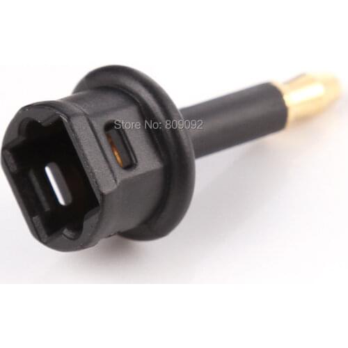 Adroit 10PC TOSLINK TO 3.5mm M/F Mini Optical Jack Plug Audio Fiber Optic Adapter Connectors for Macbook TV Box