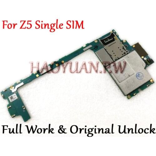 Full Work Original Unlocked Mainboard For Sony Xperia Z5 Single-SIM E6603 E6653 Motherboard Logic Circuit Electronic panel