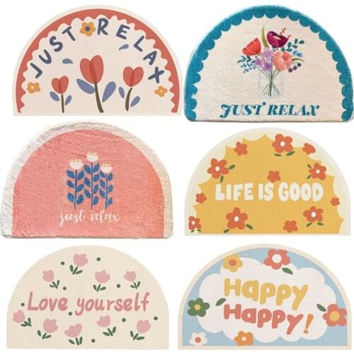 Anti-slip Absorbent Bathroom Anti-slip Mat Cartoon Flower Bathroom Kitchen Bedroom Floor Mat Household Carpet Child Prayer Mat