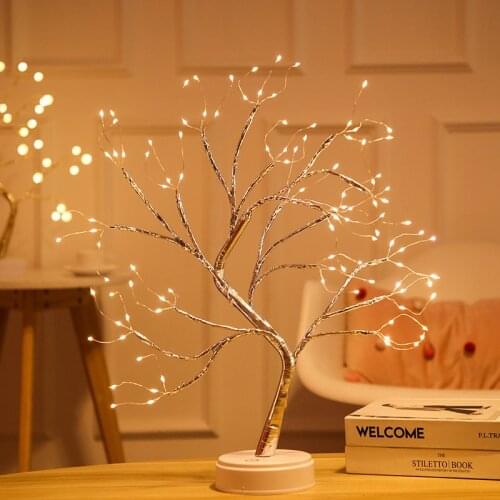 Christmas explosion led copper wire lamp ornaments tree silver flower pearl sky starry night light fairy wedding rattan decor