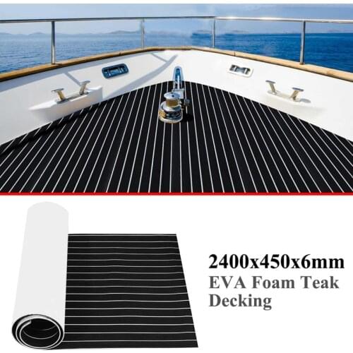 Self-Adhesive EVA Foam Teak Decking Yacht Marine Flooring Synthetic Boat Floor Mat 2400X450X6mm