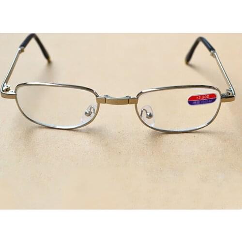 Hombre Mujeres Gafas de Lectura Plegables Estructura de Metal Lentes Revestidas Gafas de caja Grado +1.0 +1.5 +2.0 +2.5 +300 018