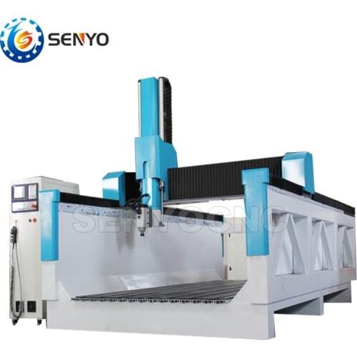Smart and strong enough cnc stone router / cnc stone machine for sale / 4 axis cnc wood lathe machine