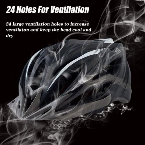 CYCABEL Ultralight Cycling Helmet PC All Edge Covered Black Titanium Helmet In-mold Road Bicycle MTB Safe Men Women Bike Helmet