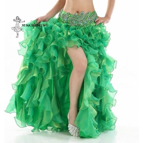 Belly Dance Performance Belly Dancing Clothing Long Dance Skirts Women Professional Oriental Belly Dance Skirt 8 Colors no Belt