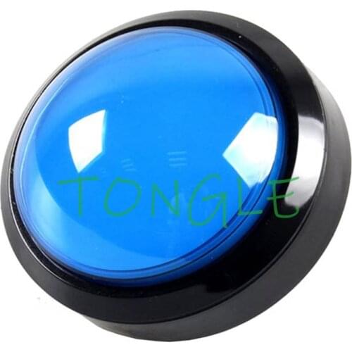1pcs 60mm Big Round arcade Push Button LED Illuminated with Microswitch for DIY Arcade Game Machine Parts 12V Large Dome Light