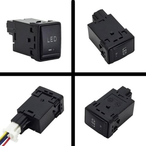 1PC DRL BSM LED Battery Parking radar power supply Steering Sheel Heating Rearview Switch Button for Nissan Navara