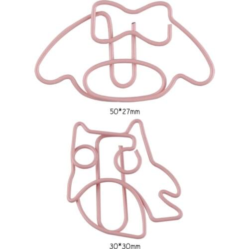 10PCS Pink Owl Paper Clip Shaping Paper Clip Bookmark PaperClip Decoration Storage Clips Binding Office Planner Clips
