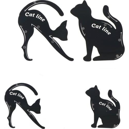 2pcs/set Women Cat Line Eyeliner Stencils Pro Eye Makeup Tool Eye Template Shaper Model Easy to make up DIY Decoration