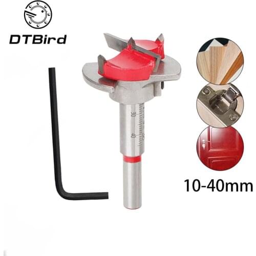 35mm Forstner Auger Drill Bit Wooden Cutter Hex Wrench Woodworking Hole Opener Saw Woodwork Core Milling Cutter Hinge Hand Tools