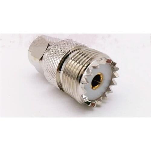 5pcs F To UHF PL259 SO-239 Connector Socket UHF Female to F Male Plug UHF - F TV Brass Straight RF Coaxial Adapters