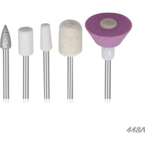 5pcs/set Nail Art Drill Grinding Head File Polishing Sanding Electric Manicure New 2020