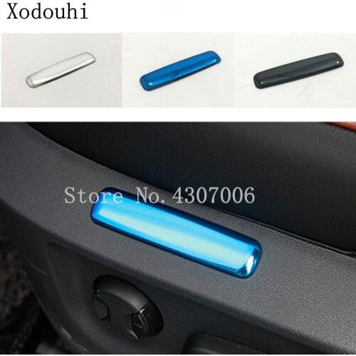 Car Styling Stainless Steel Seat Adjustment Knob Button Switch Trim Hoods 2pcs For Skoda Karoq 2017 2018 2019 2020 2021