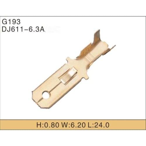Free shipping 100pcs car splices wire terminal Crimp terminal auto electrical tined terminal for connector DJ611-6.3A