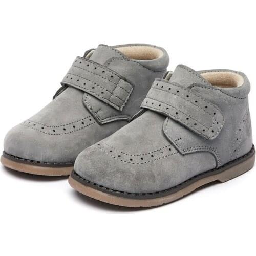 Children Shoes Retro Kids Boots Cowhide 2020 Arrivals Autumn Winter Boys Girls Genuine Leather Single Boots Classic British