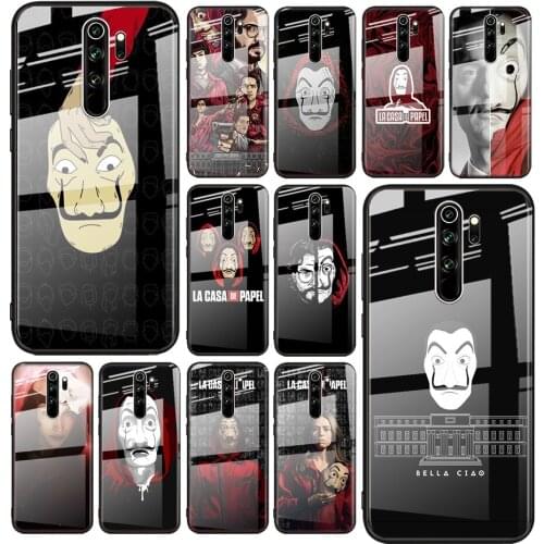 Tempered Glass Cover la casa de papel TV For Xiaomi Redmi Note 10 10S 9T 9S 9 8T 8 7 5G Pro Max Shockproof Phone Case