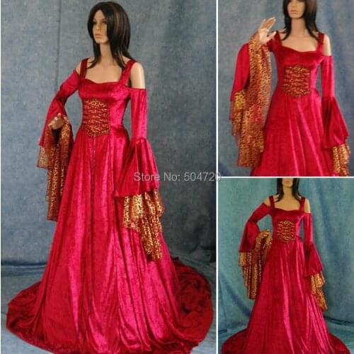 Custom-madeR-453 Vintage Costumes 1860s Civil War Ball evening Dress/Gothic Lolita Dress Victorian dresses/Renaissance dress