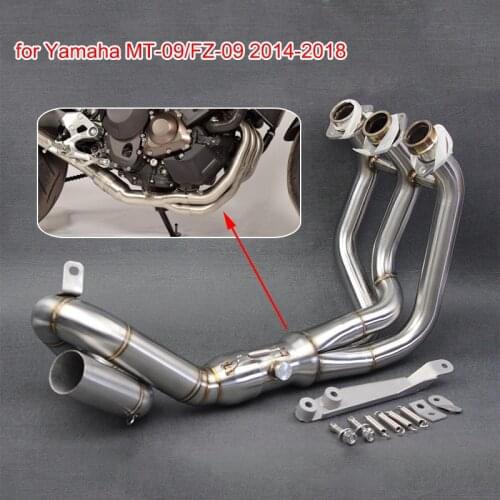 For Yamaha MT-09 FZ-09 XSR900 2014-2018 2017 Full Exhaust System Link Pipes 304 Stainless Steel 51mm Slip on XSR900 FZ09 MT MT09