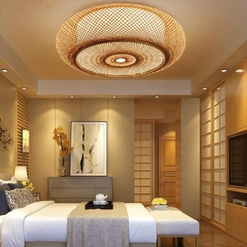 Chinese Style Bamboo Led Lamp Ceiling Lights Ceiling Lighting Deco Modern Hanging Ceiling Lamps for Living Room Bedroom WY518